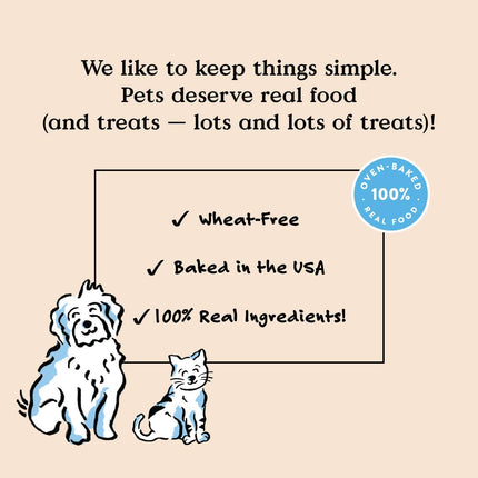 Bocce's Bakery Oven Baked Bac'N Nutty Treats for Dogs, Everyday Wheat-Free Dog Treats, Made with Real Ingredients, Baked in The USA, Natural PB & Bacon Biscuits, 5 oz