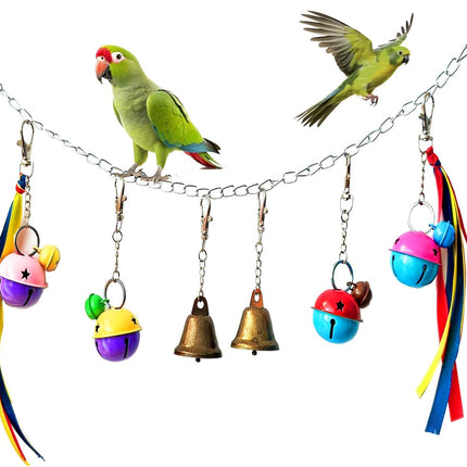 pet Toys Bells, for Chewing and Anxiety,Parakeets, Cockatiels, Conures, Love Birds,Other Small to Medium Birds