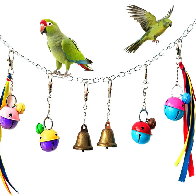 pet Toys Bells, for Chewing and Anxiety,Parakeets, Cockatiels, Conures, Love Birds,Other Small to Medium Birds