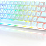 61-Key Wired RGB Mechanical Gaming Keyboard, White