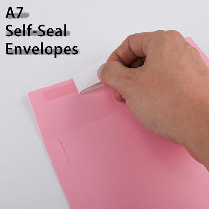 5x7 / A7 Envelopes Self Seal – 50 Pack Pink Greeting Card & Invitation Envelopes, 120gsm Premium Colored Paper for Wedding Invitation, Christmas Party, Baby Shower