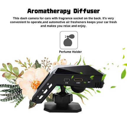 Dash Cam for Cars 1080P 170° Wide Angle 2-in-1 Dashboard Camera and Aromatherapy Diffusers, WDR Dash Cam Car Camera with Night Vision