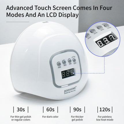 JODSONE U V LED Nail Lamp with Gloves Kit, Nail Dryer for Gel Nails Professional for Home and Salon