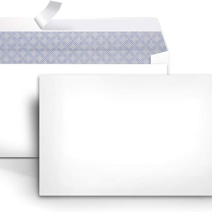 Amazon Basics #6 3/4 Security-Tinted Self-Seal Envelopes for Home & Office, White, 100-Pack