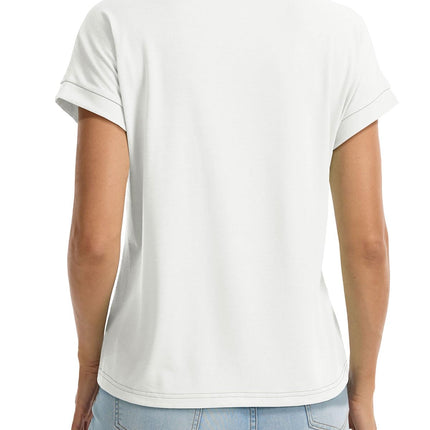 Womens Crop Tops V Neck Short Sleeve T Shirts Summer Basic Tee