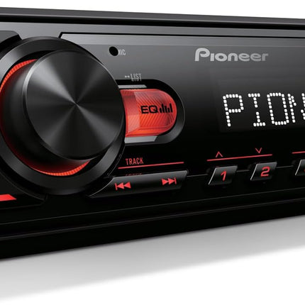 1-Din Digital Media Receiver Car Stereo – Bluetooth, USB Input, 50W x 4 Output, AM/FM Radio, iPhone & Android Compatible, Front & SW (Mono) RCA Output