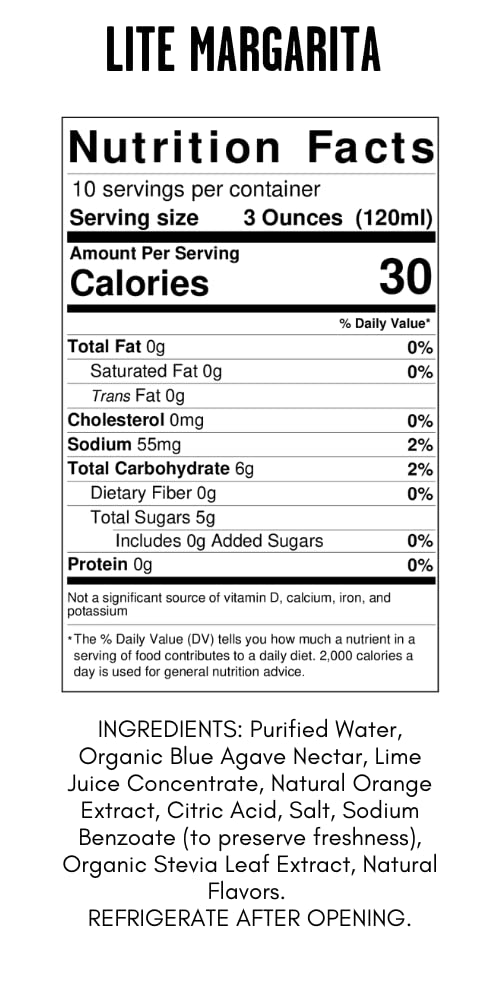 Lite Margarita Mix, Keto Friendly Low Sugar Drink Mixer, 2 Pack - photo 3