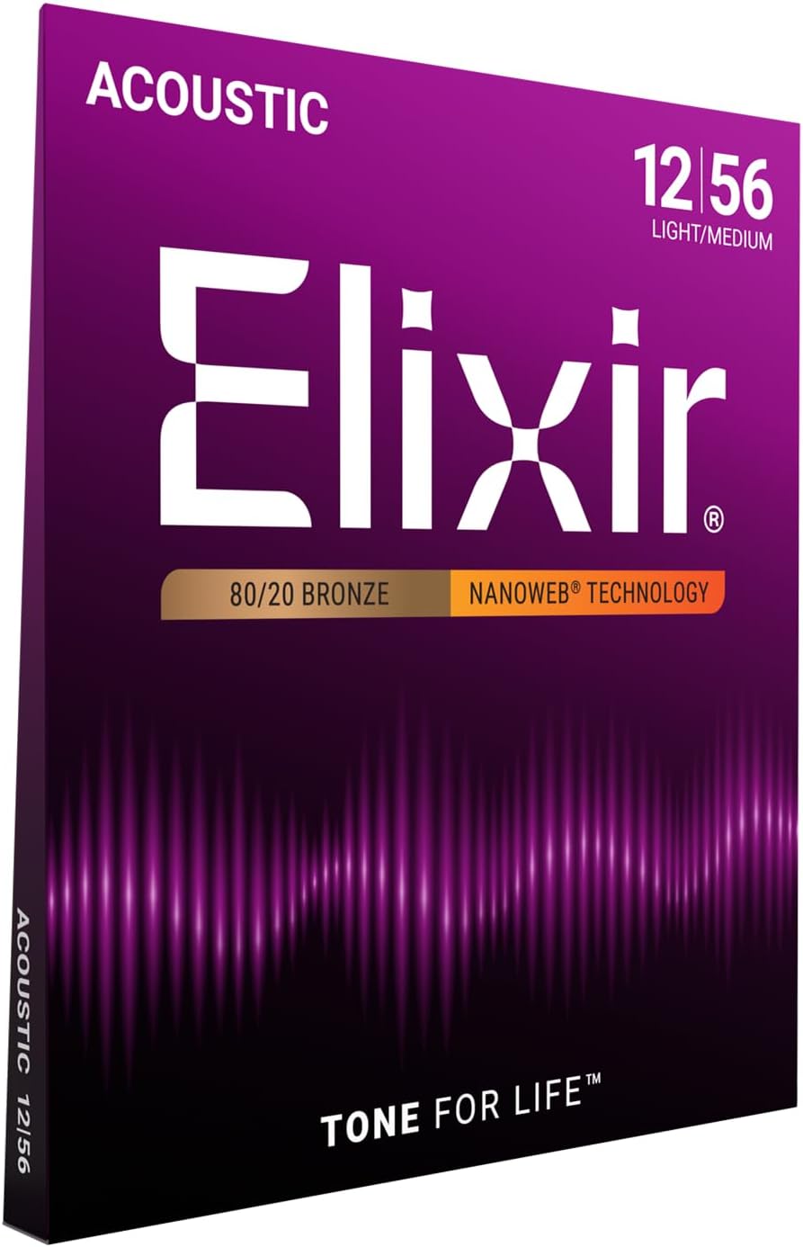 Strings, Acoustic Guitar Strings, 80/20 Bronze with Technology, Longest-Lasting Bright and Focused Tone For Life with
