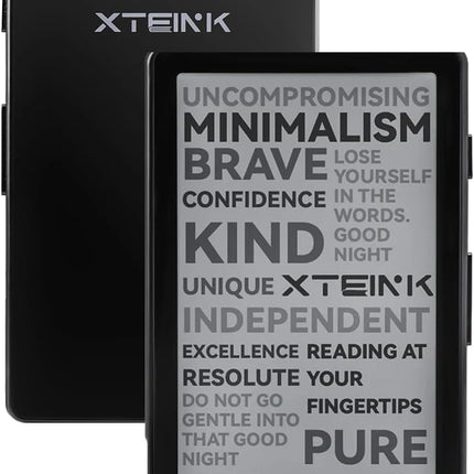XTEINK X4 E-Book Reader, 4.3" Portable Pocket E-Ink eReader with Physical Page-Turn Buttons, Ultra-Thin 0.23 inch&2.72 oz, Magnetic-Ready Design, Distraction-Free Reading, 16GB Storage, Space Black