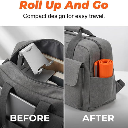 Silicone Phone Stand with Aluminum, Flexible Foldable Phone Holder, Bendable Adjustable Anti-Slip Desktop Stand for Phone Tablet Laptop, Portable Rollable Multi-Angle Stand for Home (Orange)
