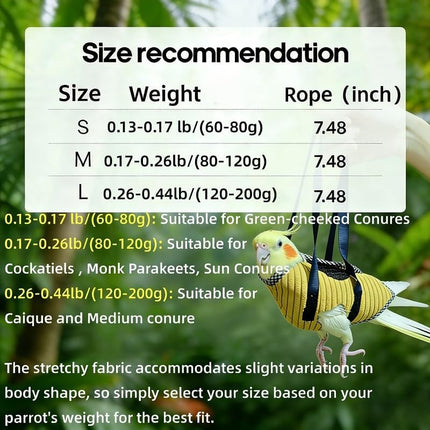 DRESSO Portable Bird Carrier Bag, Escape Resistant Parrot Carrier Bag Harness for Small Medium Parrots, Cockatiel,Green-cheeked Conure, Random Color (Small)
