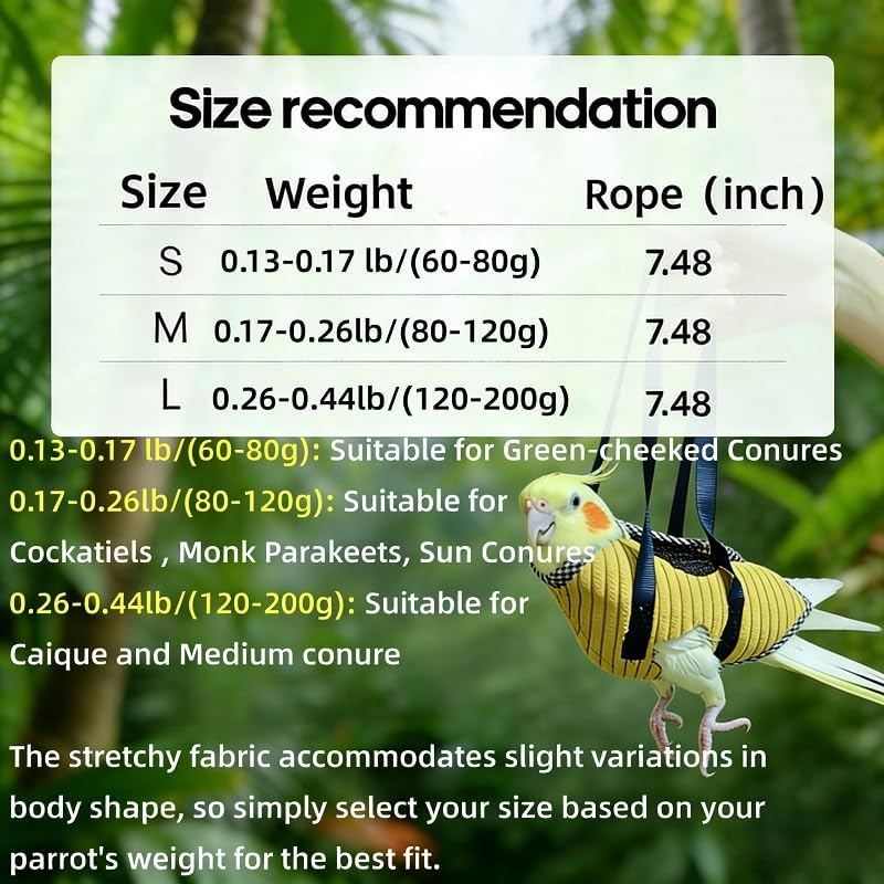Portable Bird Carrier Bag, Escape Resistant Parrot Carrier Bag Harness for Small Medium Parrots - photo 3