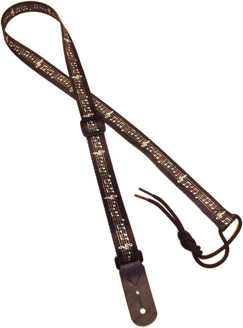 1 Inch Mandolin, Ukulele & Guitar Strap with Musical Score Design