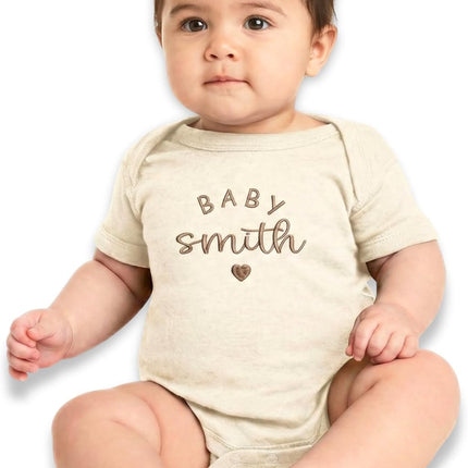 Personalized Embroidered Baby Onesies – Custom Bodysuit Gift for Pregnancy Announcement Baby Shower or First Grandchild