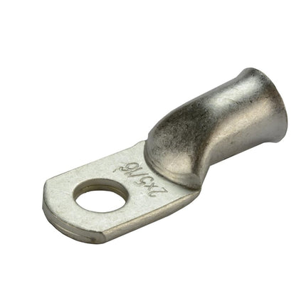 TEMCO 10 Pack Tinned Copper Welding Battery Cable Ends, Lugs Terminal 2 AWG 5/16" Hole - Marine Grade (6 AWG to 1/0 AWG Options Available)
