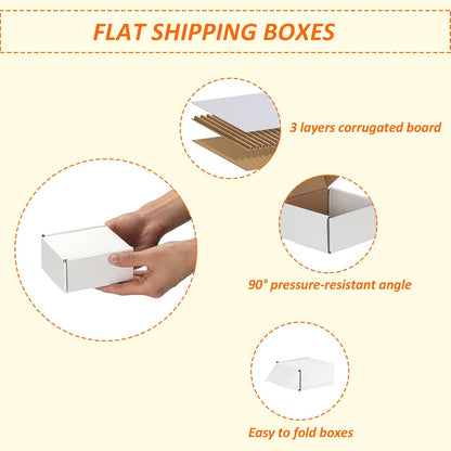 4 x 4 x 2 Inch White Corrugated Shipping Boxes, Set of 100 - photo 3