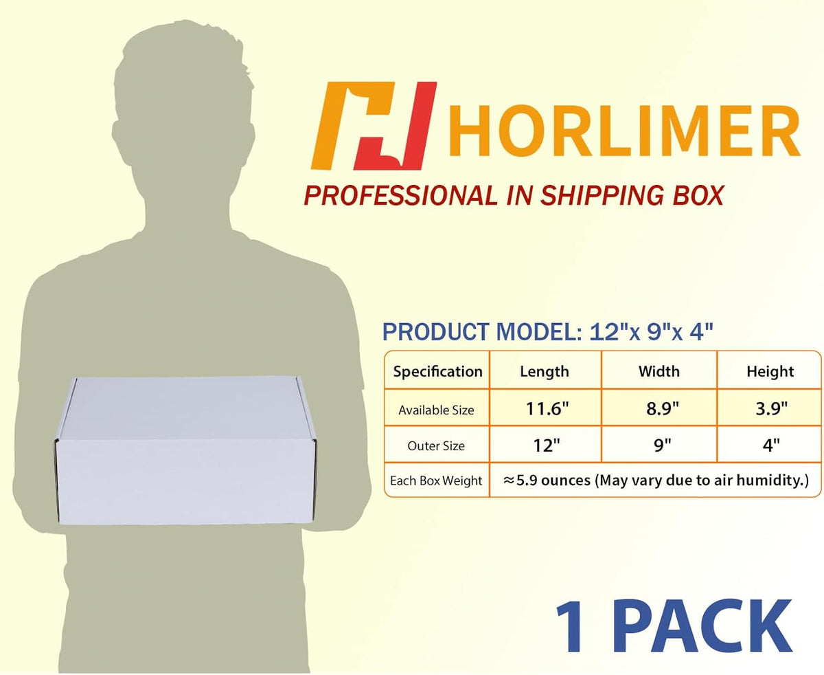 12 x 9 x 4 in White Corrugated Shipping Box - photo 2