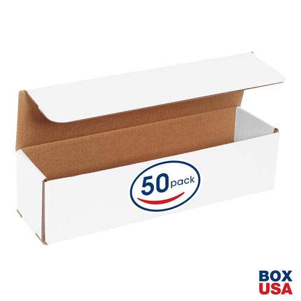 Box USA BMLRBL 13 1/2"L x 3 1/2"W x 3 1/2"H, White (Pack of 50)