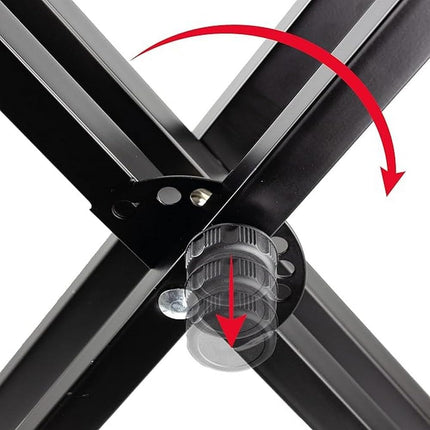 RockJam Adjustable Keyboard Stand with Locking Straps, Quick Release Mechanism, Keynote Stickers & Lessons