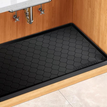 Waterproof Under Sink Mat 34" x 22", Silicone Mat, Dark Gray