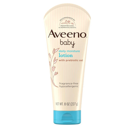 Baby Daily Moisture Body Lotion for Sensitive Skin, Hypoallergenic Moisturizing Baby Lotion with Nourishing Oatmeal to Deeply Moisturize Baby's Skin, Fragrance-Free, 8 fl. oz
