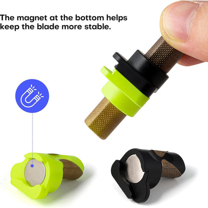 NEWISHTOOL Wrap Tool Cutting Spacer for Film Cut, 1 Pair Left/Right Hand Guide Trimming Edge Freehand Cutting Tool with 2mm/7mm Two Distance Cuts, Built-in Blade Magnet and Scratch-Free PTFE Felt