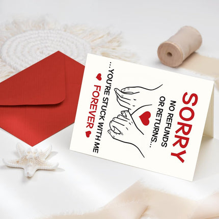 Funny Anniversary Card for Him Her, Romantic Anniversary Card for Boyfriend Girlfriend, Cute Love Card for Husband Wife, Funny Anniversary Card Gift for Women men