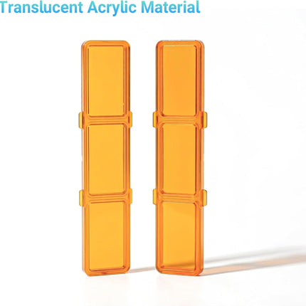 Fog Light Acrylic Lens Compatible with 2024-2026 Toyota Tacoma 4TH Gen Accessories, Clip in Front Fog Lamp Amber Translucent Lenses (Amber Lenses)