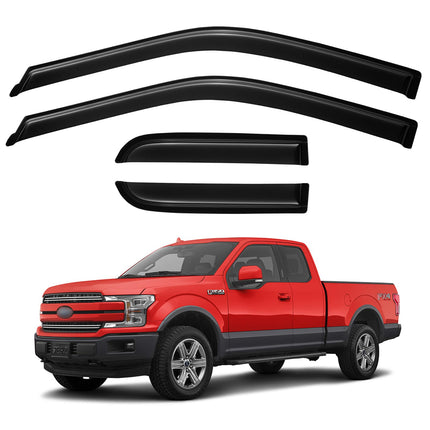 Window Visors Rain Guards for 2017-2026 Ford F250-F550 Super Duty Crew Cab