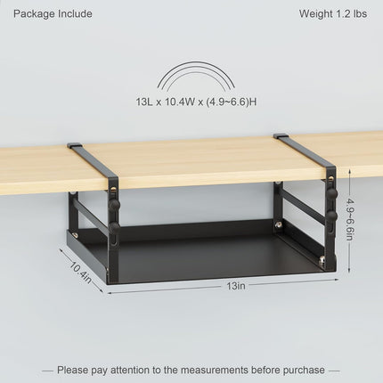 HENGI Under Shelf organizer adjustable bracket detail