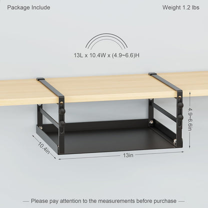HENGI Under Shelf organizer adjustable bracket detail
