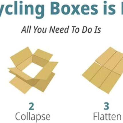 Secure Seal Shipping Boxes - 4x3x3" Mailers - White Foldable Corrugated Cardboard Packaging for Mailing, Moving, Storage, and Organizing - Strong Lightweight Foldable (Bulk 50 Pack)