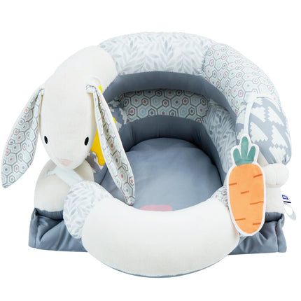 2-in-1 Tummy Time Mat & Seated Support Pillow,Baby Tummy Time Pillow Support for Newborns and Older Babies,with Detachable Support Pillow and Toys Bear