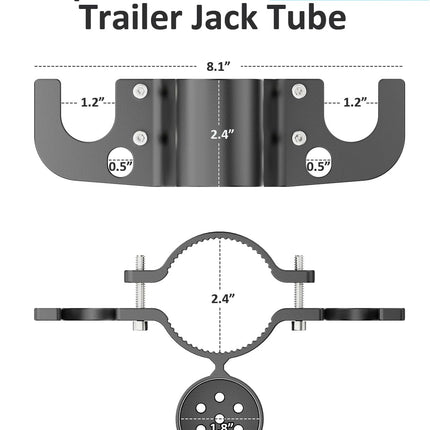 2026 NEW Aluminum Trailer Chain Holder, Heavy Duty Towing Chain Organizer with 7-Way RV Plug Holder Cover,Camper Trailer Towing Accessories-1PCS Set