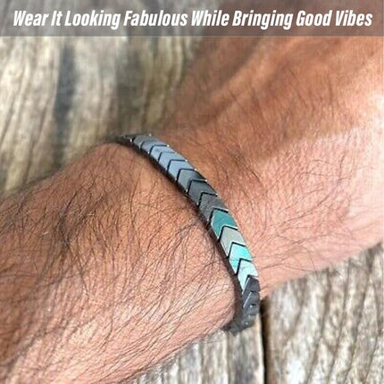 Easter Gifts for Him/Her-Strength/Protection-Natural Hematite Arrow Bracelet-Unisex Style/Adjustable/Handmade Gifts