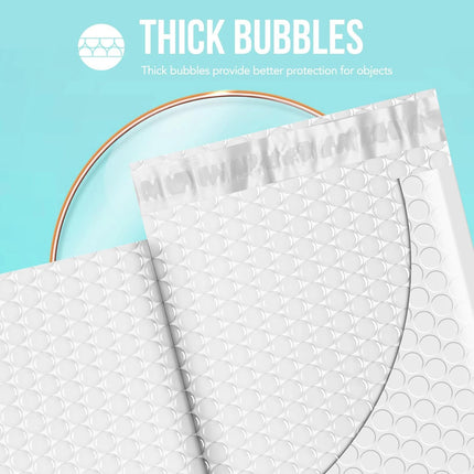 Bubble Mailers 12x15" White Padded Envelopes 25 Pack Self-Seal