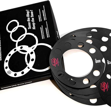 5 Pack Drum Dampening Ring Set, Universal 8-16" Tom/Snare Overtone Control Rings, Reduce Ringing & Enhance Warmth, 7 Colors (Black)