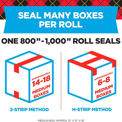 Scotch Heavy Duty Packaging Tape, 2 Inches x 800 Inches, Clear - 2 Count