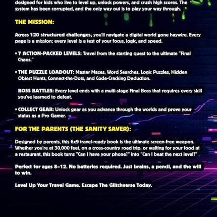 The Ultimate Video-Game-Style Activity Book for Kids: Beat 7 Levels and The Final Boss in a Screen-Free Puzzle Game Packed With Mazes, Word Searches, Crosswords, Logic Challenges, & More (Ages 8–12)