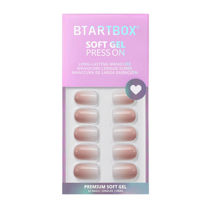 Square Ombre Press On Nails -Soft Gel Press On Nails Short with Nail Glue, 16 Sizes - 32 Reusable Fake - photo 4