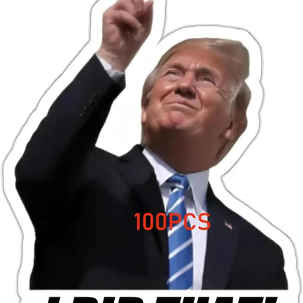 100PCS I DID that! Trump Meme Stickers - Waterproof Vinyl Funny Political Decals for Car, Laptop, Water Bottle