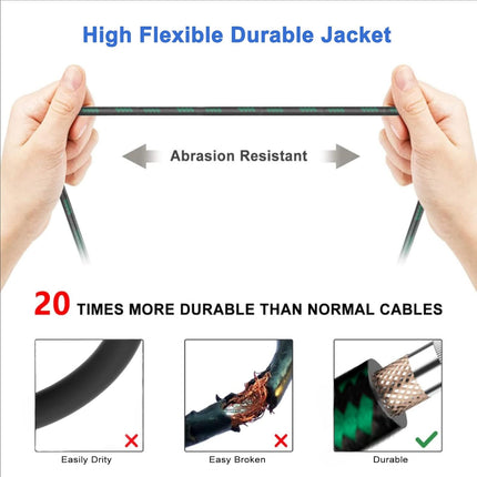 XLR Male to 1/4 Cable 20ft 2 Pack Balance 6.35mm TRS Plug to 3-pin Cannon Mic Cable 6 Meter