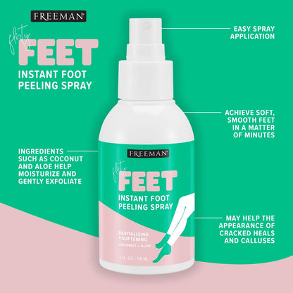 Instant Foot Peeling Spray with Coconut and Aloe, 4 fl oz - photo 3