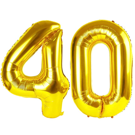 Gold 1 Balloon - Number Balloon 40 Inch, 1st Gold Birthday Decorations