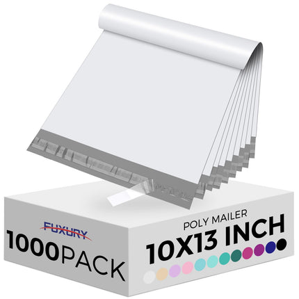 Poly Mailers 10x13 Inch 100 Pack,Shipping Bags for Clothes,White