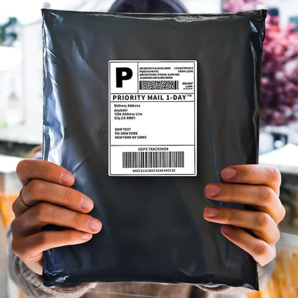 100 piezas de sobres de envío negros de polietileno de 12x15.5 Inches, sellado adhesivo fuerte, impermeables y resistentes al desgarro, bolsas postales para ropa, libros y accesorios