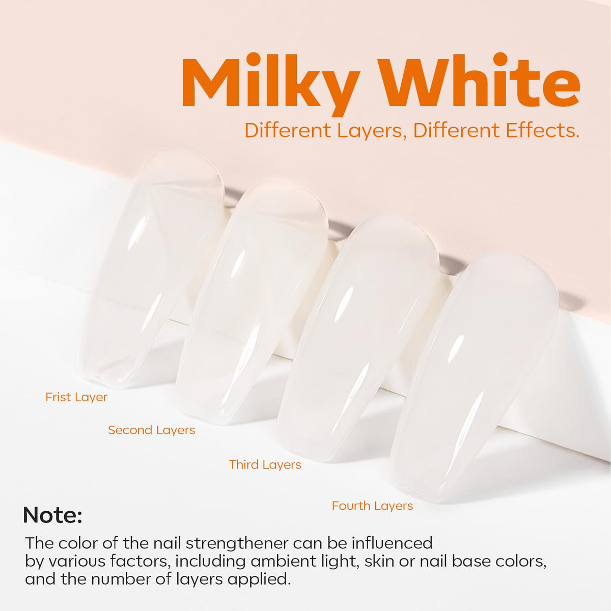Milky White Nail Strengthener and Repair Polish, 15ml - photo 4