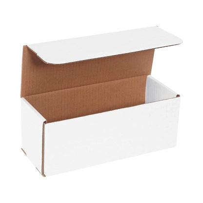 10 x 4 x 4 in White Corrugated Shipping Boxes, 50-Pack