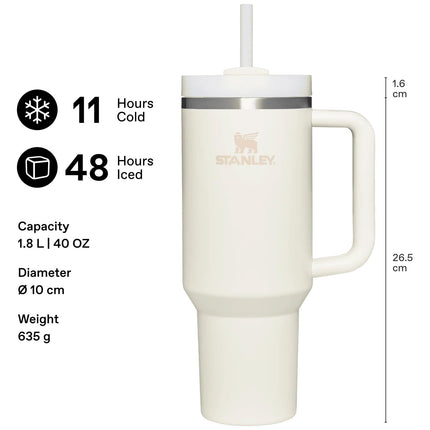 Quencher H2.0 Flow State Tumbler, 40 oz, Ash