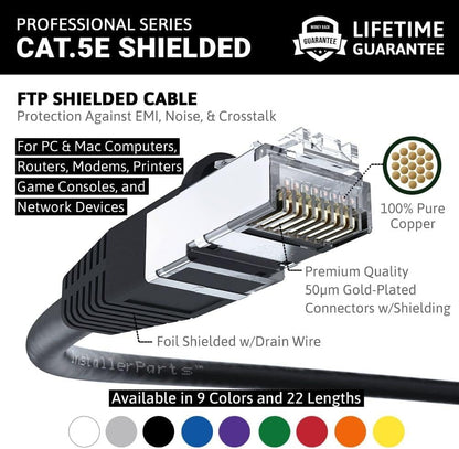 Ethernet Cable CAT5E Cable Shielded (FTP) Booted 35 FT - photo 2